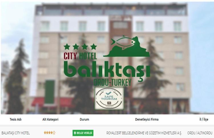 Baliktasi City Hotel & Spa Ordu Extérieur photo